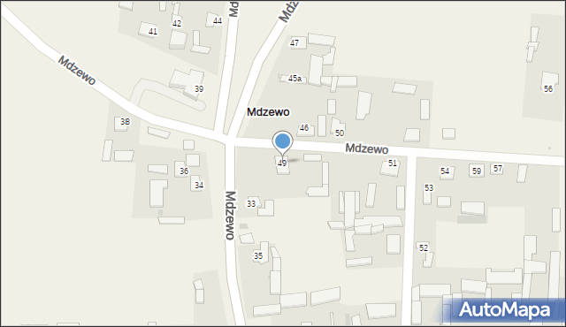 Mdzewo, Mdzewo, 49, mapa Mdzewo