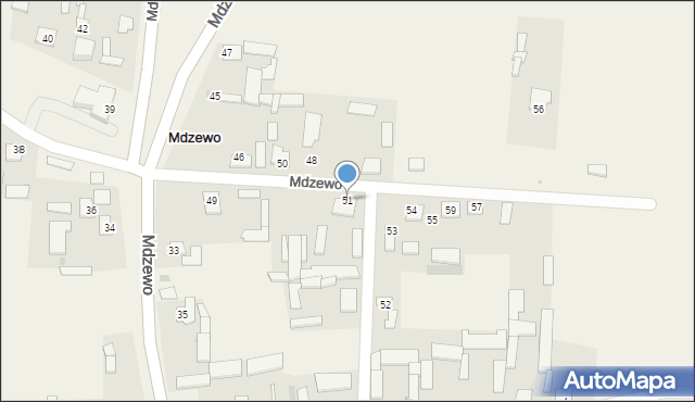 Mdzewo, Mdzewo, 51, mapa Mdzewo
