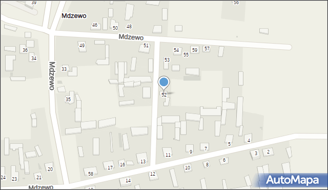 Mdzewo, Mdzewo, 52, mapa Mdzewo