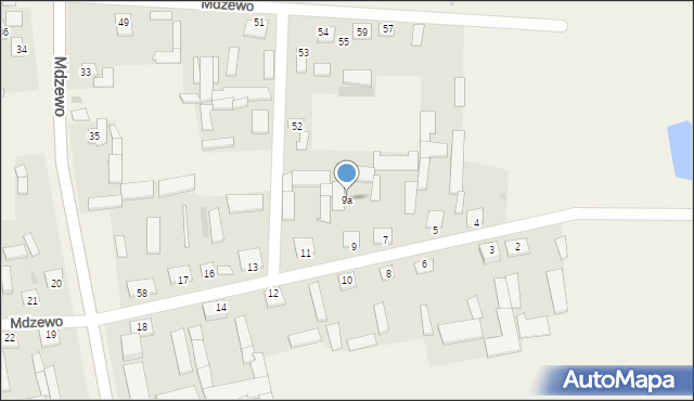 Mdzewo, Mdzewo, 9a, mapa Mdzewo