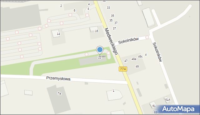 Balice, Medweckiego Mieczysława, kpt., 22, mapa Balice