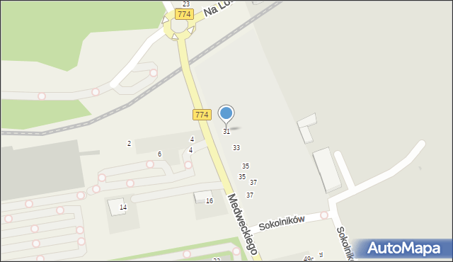 Balice, Medweckiego Mieczysława, kpt., 31, mapa Balice