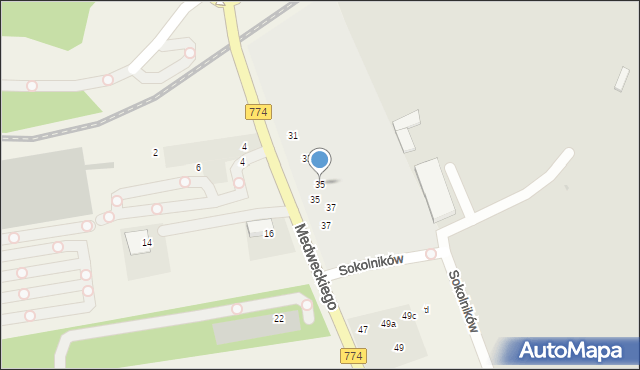 Balice, Medweckiego Mieczysława, kpt., 35, mapa Balice