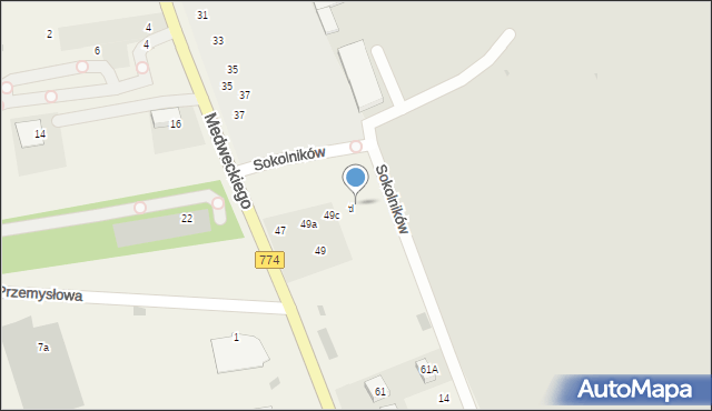 Balice, Medweckiego Mieczysława, kpt., 49e, mapa Balice