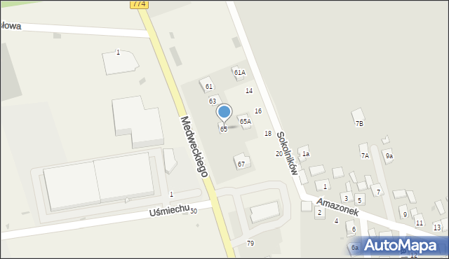 Balice, Medweckiego Mieczysława, kpt., 65, mapa Balice