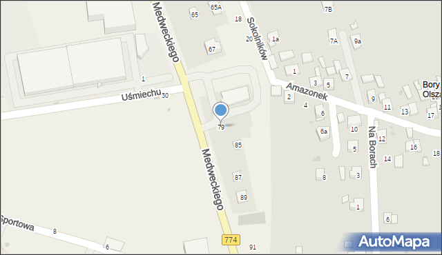 Balice, Medweckiego Mieczysława, kpt., 79, mapa Balice