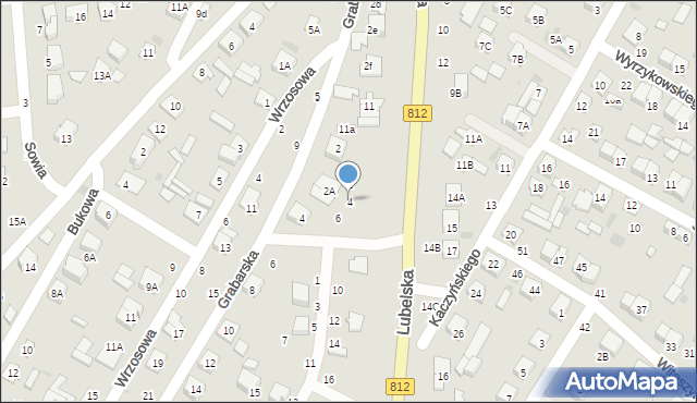 Biała Podlaska, Męczenników Katynia, 4, mapa Białej Podlaskiej