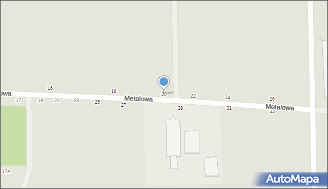 Biała Podlaska, Metalowa, 20, mapa Białej Podlaskiej
