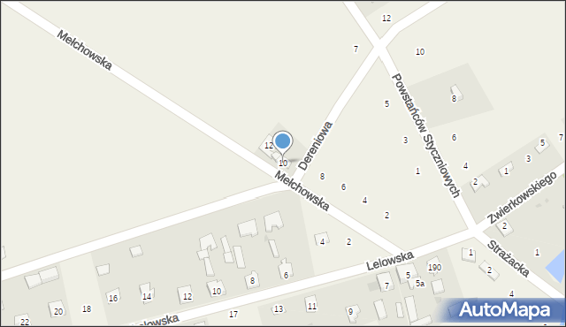 Biała Wielka, Mełchowska, 10, mapa Biała Wielka