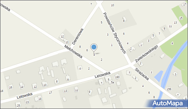 Biała Wielka, Mełchowska, 4, mapa Biała Wielka