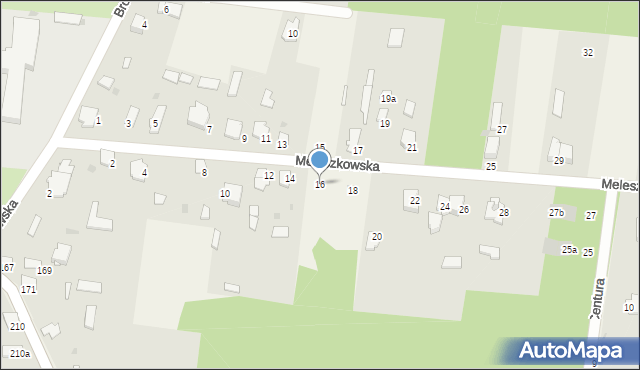 Białowieża, Meleszkowska, 16, mapa Białowieża