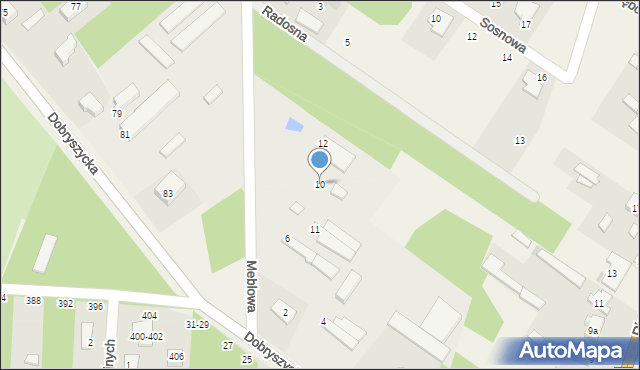 Blok Dobryszyce, Meblowa, 10, mapa Blok Dobryszyce