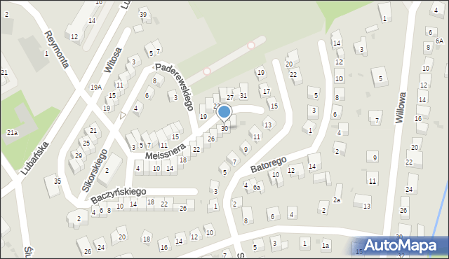 Bolesławiec, Meissnera Janusza, 30, mapa Bolesławca