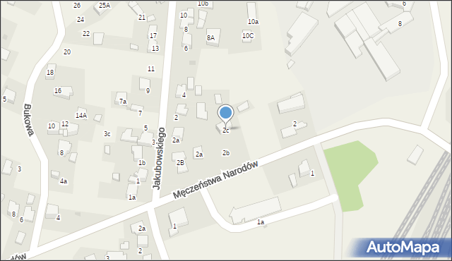 Brzezinka, Męczeństwa Narodów, 2c, mapa Brzezinka