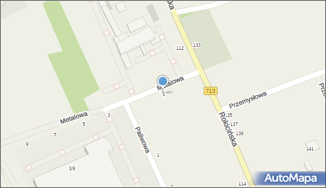 Bukowiec, Metalowa, 1, mapa Bukowiec