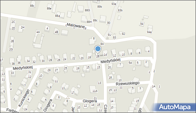 Chełm, Medyńskiej Jadwigi, 16, mapa Chełma