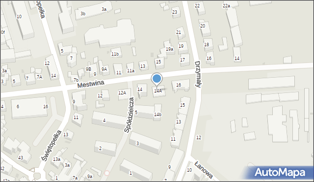 Chojnice, Mestwina, 14A, mapa Chojnic