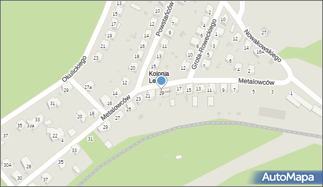 Chrzanów, Metalowców, 19, mapa Chrzanów