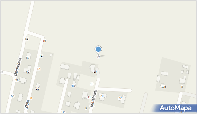 Cisie, Metalowa, 17, mapa Cisie