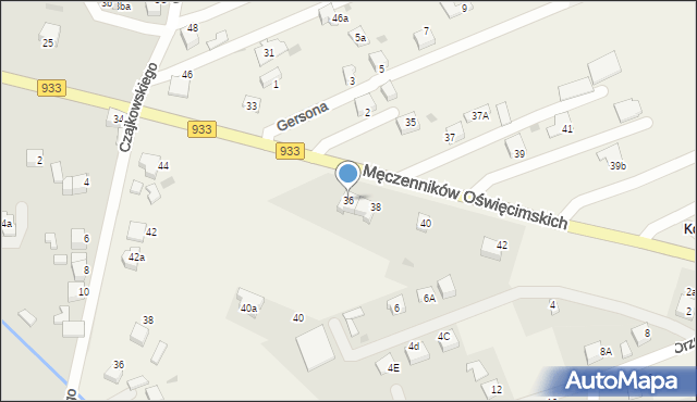 Ćwiklice, Męczenników Oświęcimskich, 36, mapa Ćwiklice