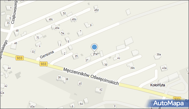 Ćwiklice, Męczenników Oświęcimskich, 37A, mapa Ćwiklice