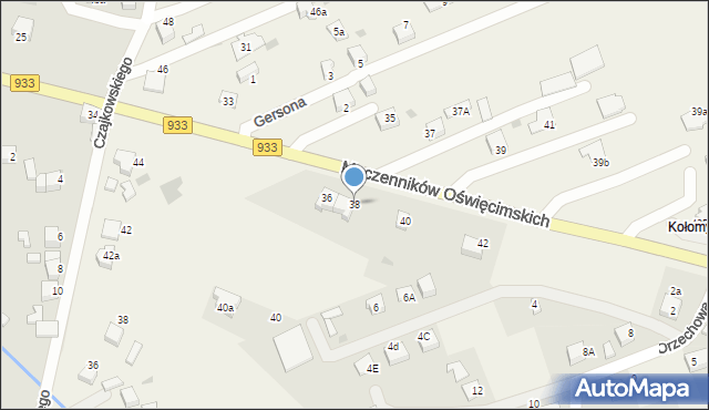 Ćwiklice, Męczenników Oświęcimskich, 38, mapa Ćwiklice