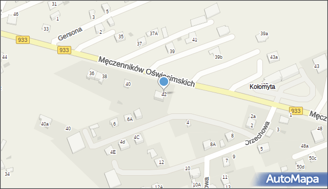 Ćwiklice, Męczenników Oświęcimskich, 42, mapa Ćwiklice