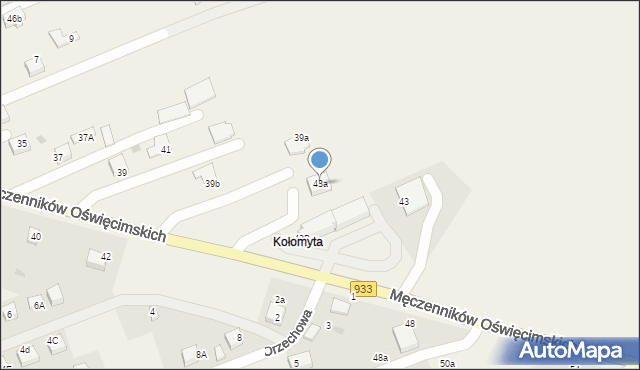 Ćwiklice, Męczenników Oświęcimskich, 43a, mapa Ćwiklice