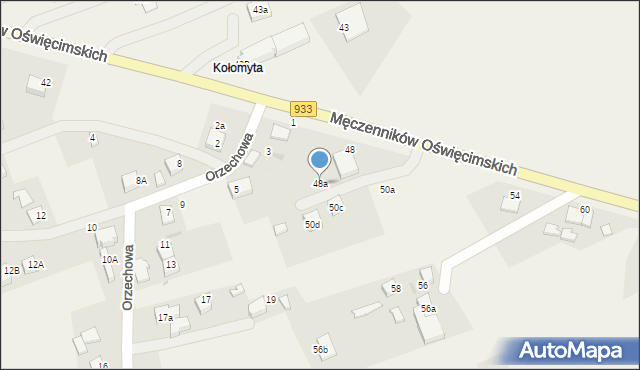 Ćwiklice, Męczenników Oświęcimskich, 48a, mapa Ćwiklice