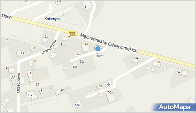 Ćwiklice, Męczenników Oświęcimskich, 50a, mapa Ćwiklice
