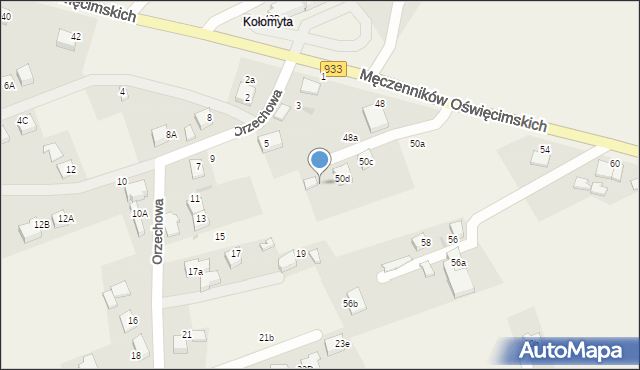 Ćwiklice, Męczenników Oświęcimskich, 50e, mapa Ćwiklice