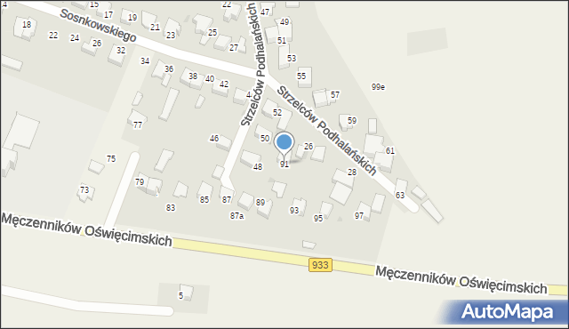 Ćwiklice, Męczenników Oświęcimskich, 91, mapa Ćwiklice