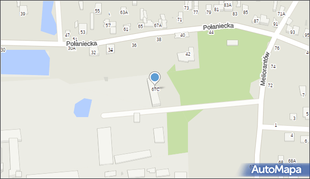 Częstochowa, Meliorantów, 67C, mapa Częstochowy