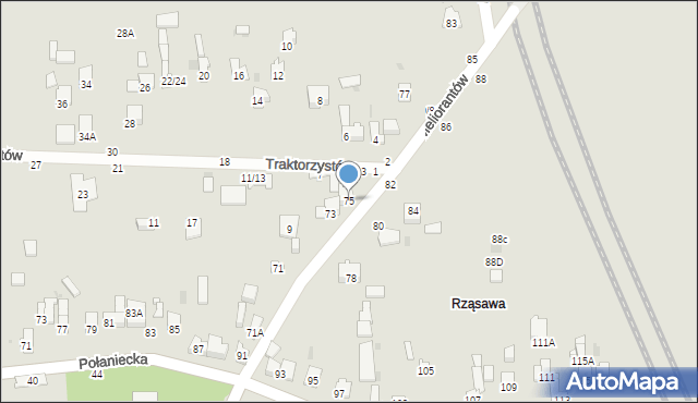 Częstochowa, Meliorantów, 75, mapa Częstochowy