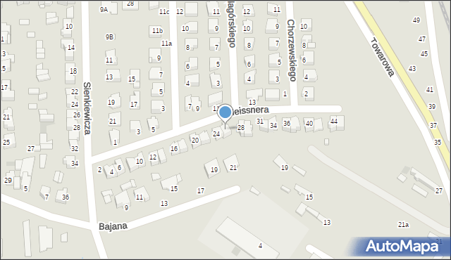 Dęblin, Meissnera Janusza, 26, mapa Dęblin