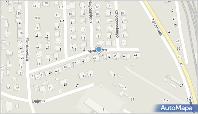 Dęblin, Meissnera Janusza, 30, mapa Dęblin