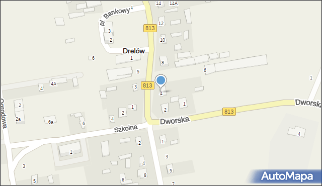Drelów, Męczenników Podlaskich, 4, mapa Drelów
