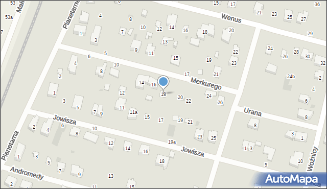 Gdańsk, Merkurego, 18, mapa Gdańska