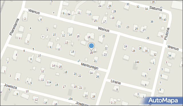 Gdańsk, Merkurego, 19, mapa Gdańska