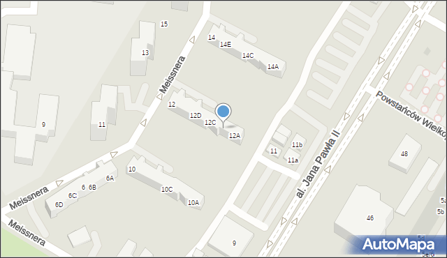 Gdańsk, Meissnera Janusza, 12B, mapa Gdańska