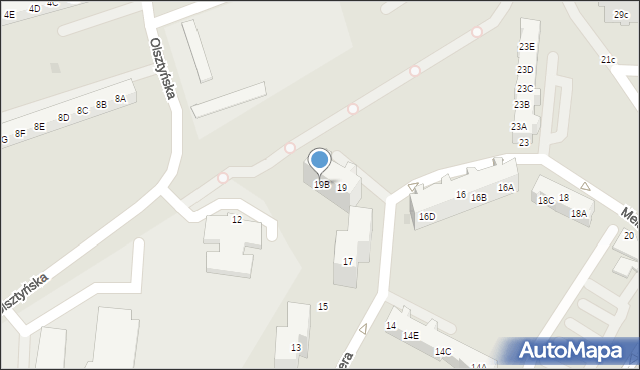 Gdańsk, Meissnera Janusza, 19B, mapa Gdańska