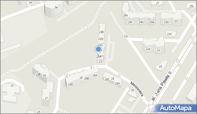 Gdańsk, Meissnera Janusza, 23A, mapa Gdańska