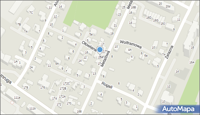 Gdynia, Metalowa, 15A, mapa Gdyni