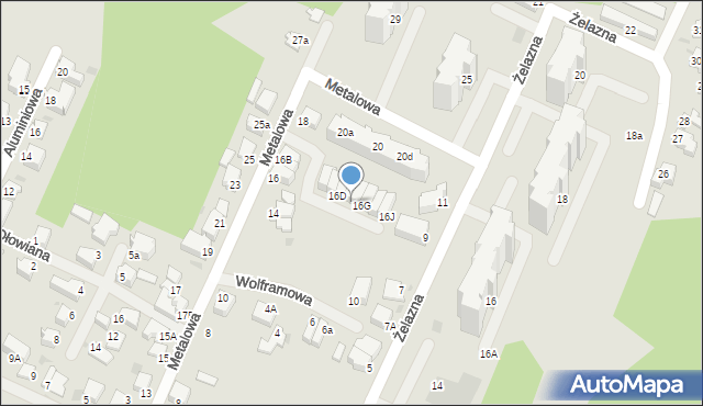 Gdynia, Metalowa, 16F, mapa Gdyni