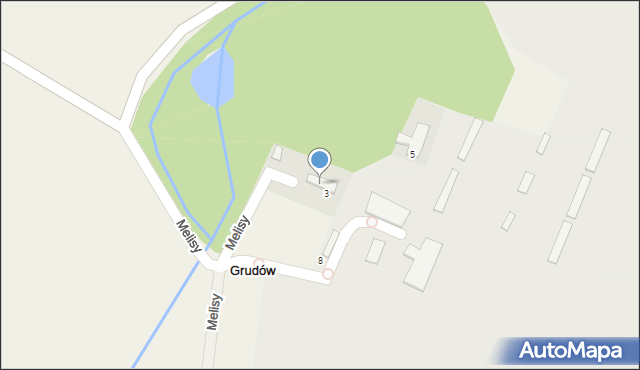 Grudów, Melisy, 6, mapa Grudów