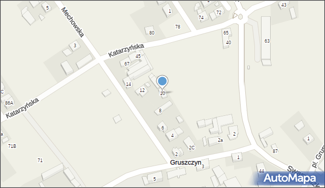 Gruszczyn, Mechowska, 10, mapa Gruszczyn