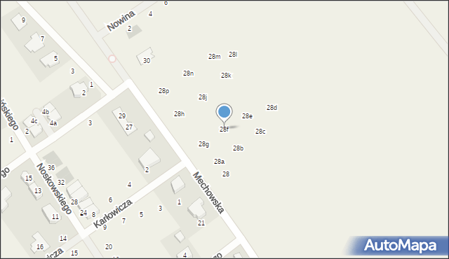 Gruszczyn, Mechowska, 28f, mapa Gruszczyn