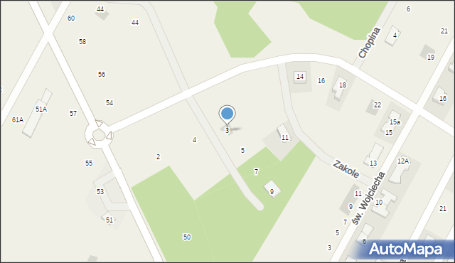 Jabłonna, Merliniego Dominika, 3, mapa Jabłonna