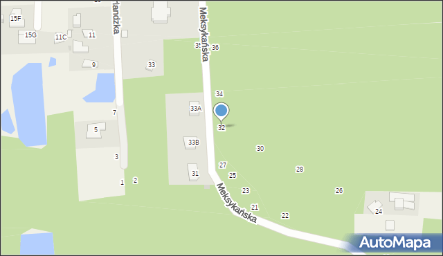 Janinów, Meksykańska, 32, mapa Janinów