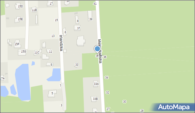 Janinów, Meksykańska, 35, mapa Janinów